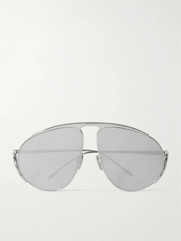 Loewe Aviator-style Silver-tone Sunglasses
