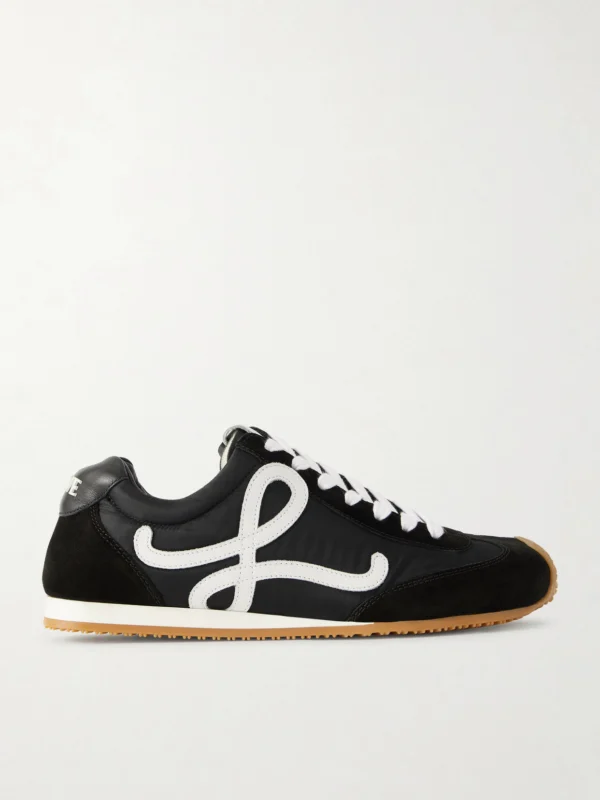 Loewe Ballet Runner 2.0 Logo-appliquéd Leather, Shell and Suede Sneakers