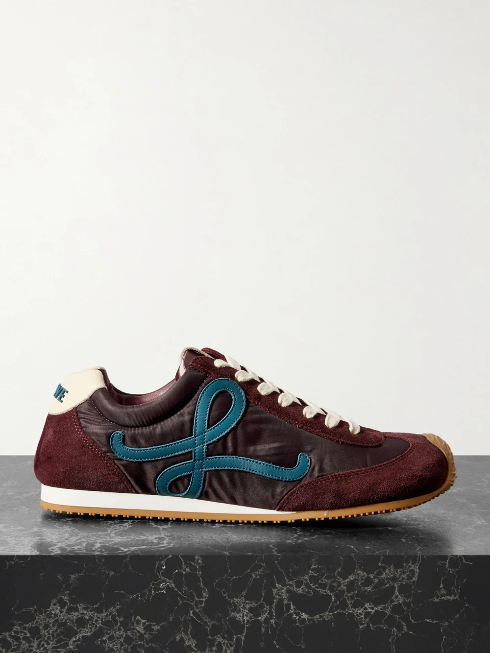 Loewe Ballet Runner 2.0 Logo-appliquéd Shell, Suede and Leather Sneakers in dark purple