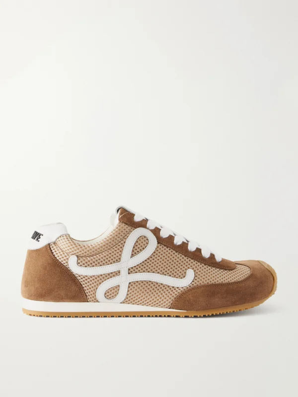 Loewe Ballet Runner 2.0 Logo-appliquéd Suede-trimmed Mesh Sneakers