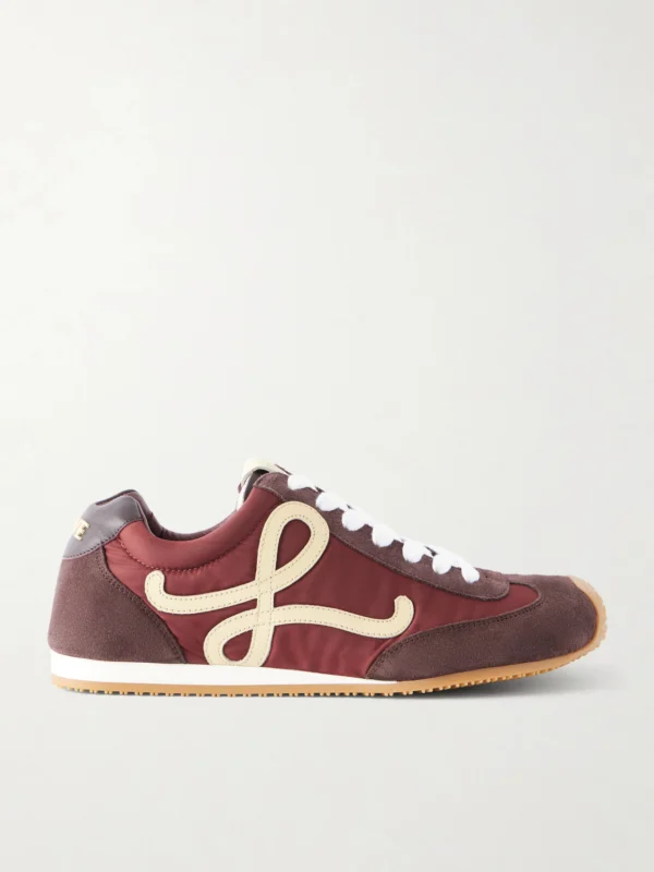 Loewe Ballet Runner 2.0 Logo-appliquéd Suede-trimmed Shell Sneakers
