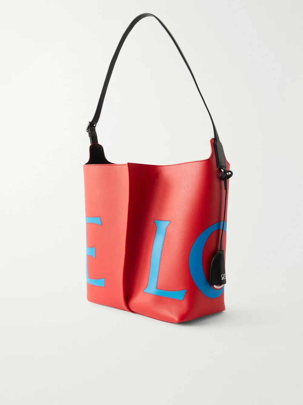 Back view of the Loewe Bilbao Large Pleated Printed Leather Shoulder Bag