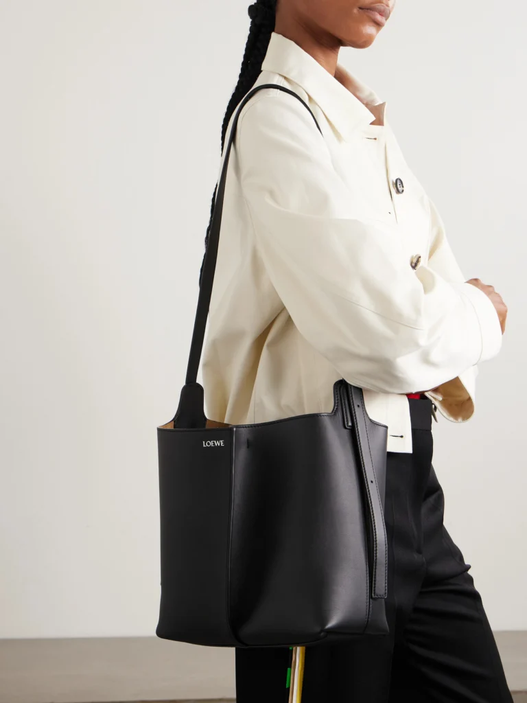 Loewe Bilbao Medium Pleated Leather Shoulder Bag