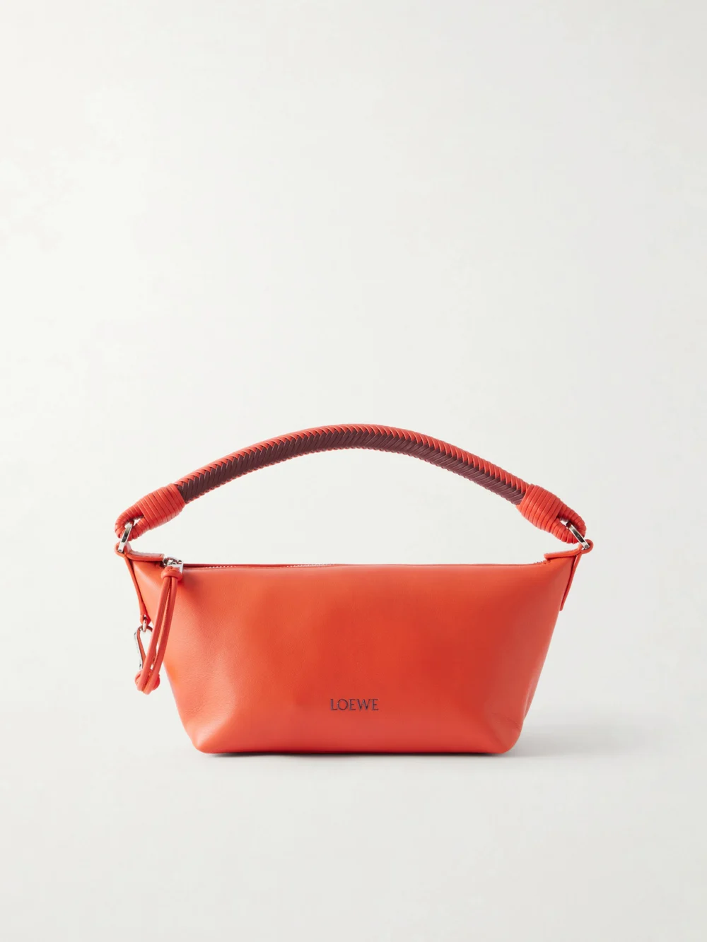 Loewe Cala Leather Shoulder Bag in orange