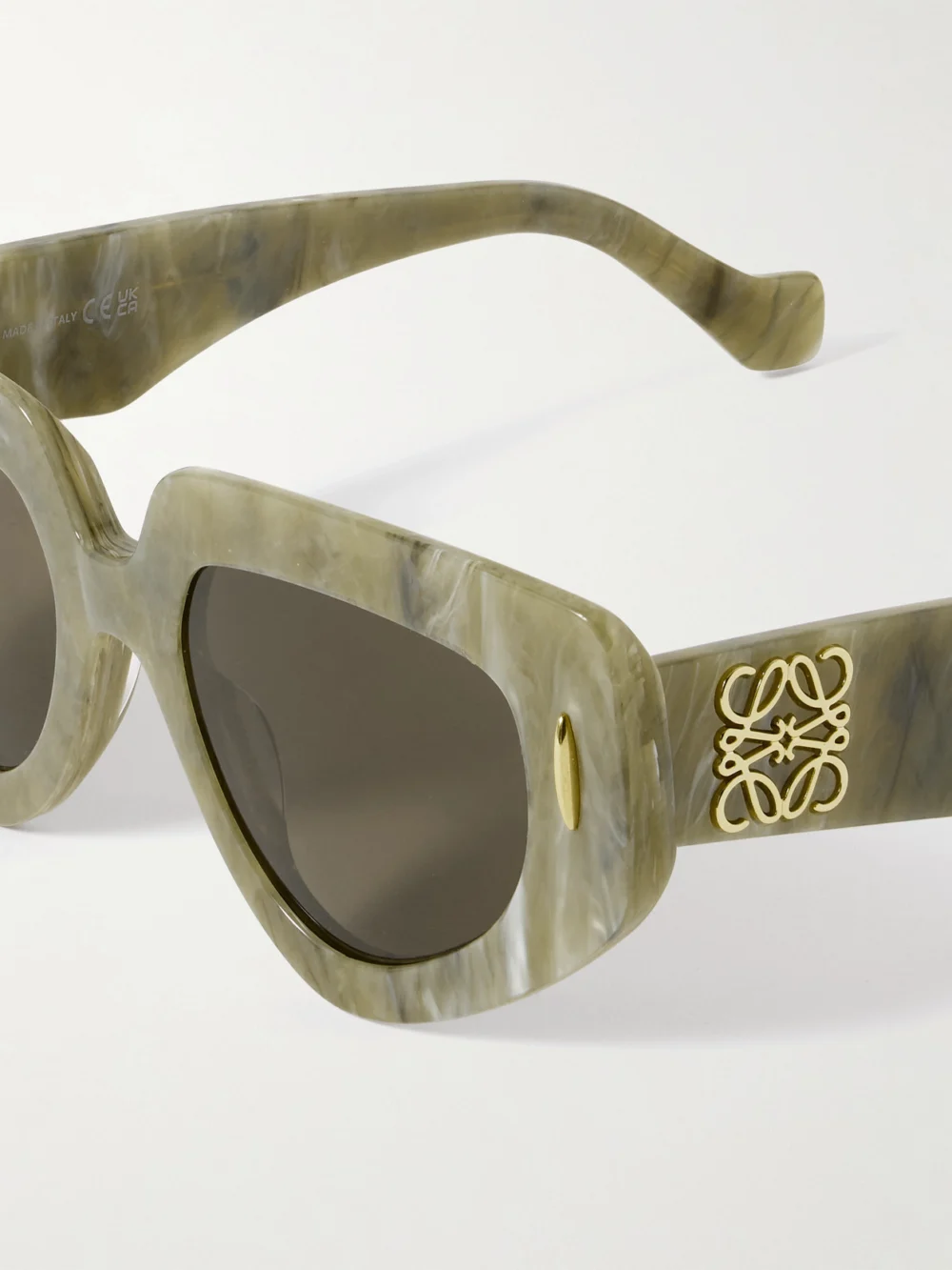 Close-up detail of the Loewe Cat-eye Acetate Sunglasses