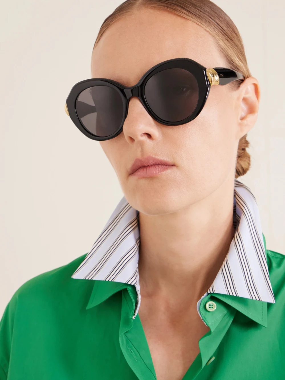 Loewe Coil Cat-eye Acetate Sunglasses, styled view