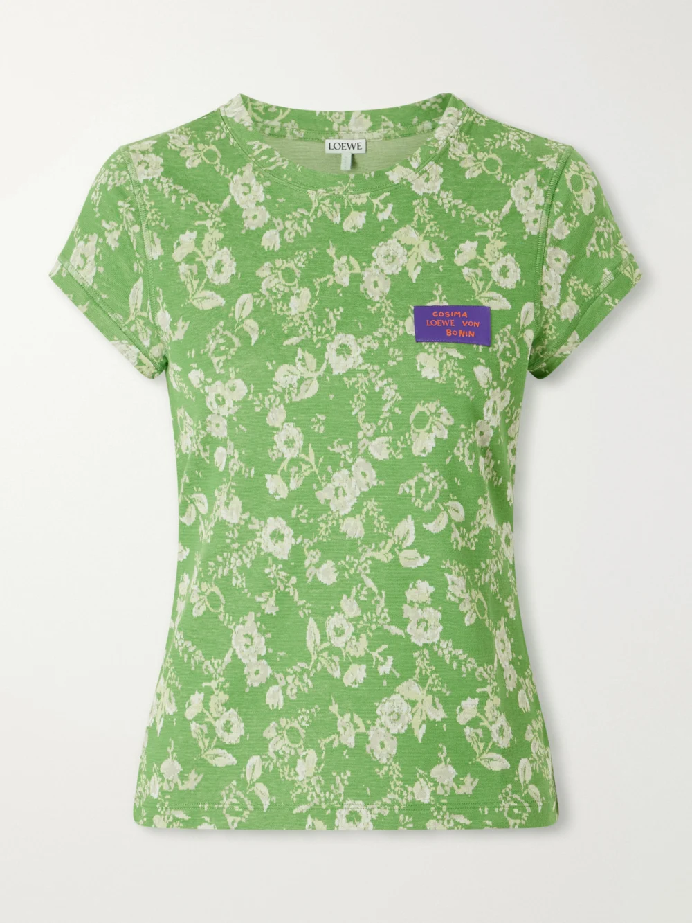 Loewe + Cosima Von Bonin Floral-print Cotton T-shirt in light green
