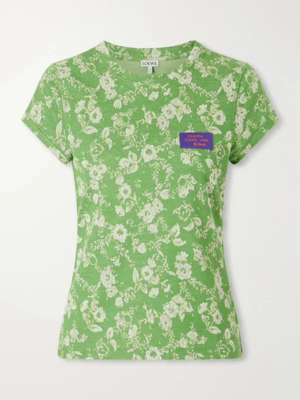 Loewe + Cosima Von Bonin Floral-print Cotton T-shirt