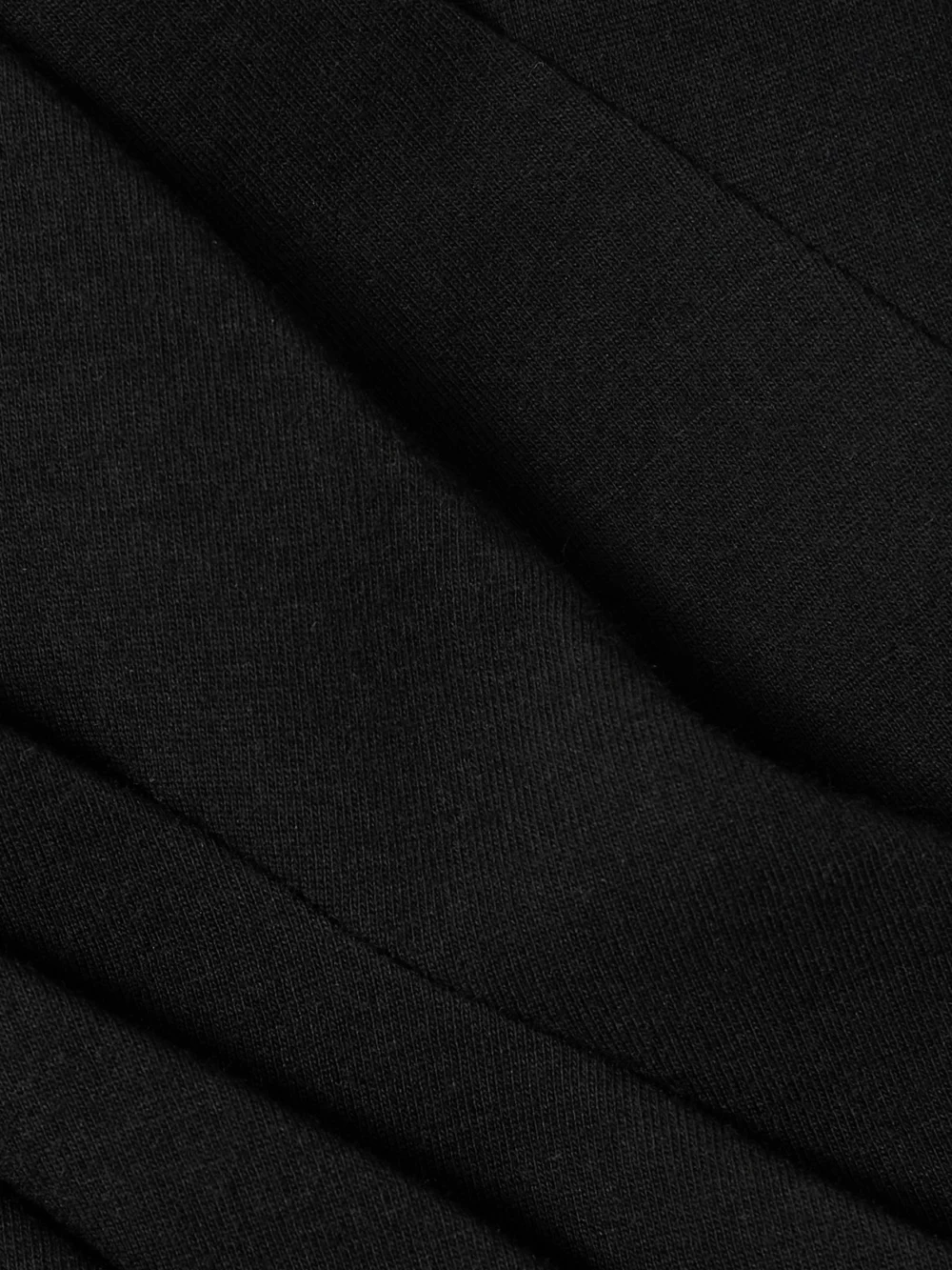 Close-up detail of the Loewe Draped Cotton-blend Jersey T-shirt