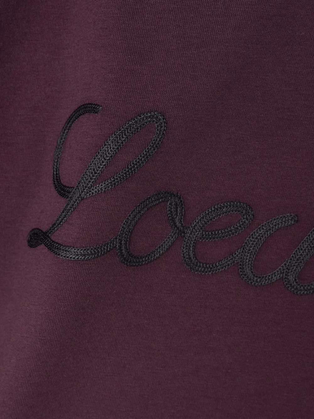 Close-up detail of the Loewe Embroidered Cotton-jersey T-shirt