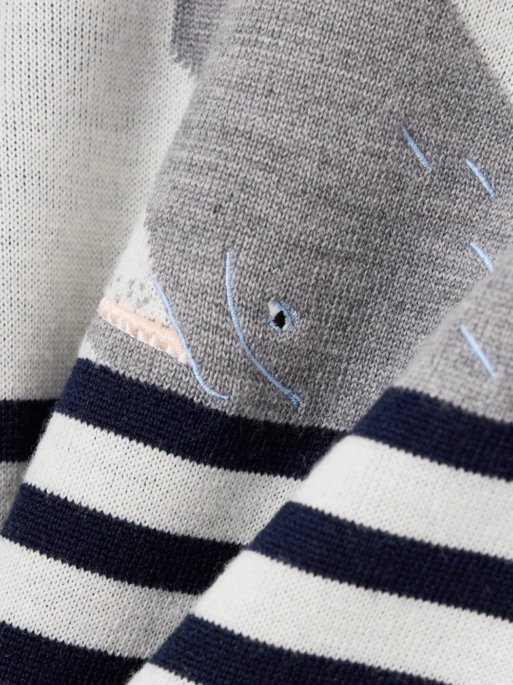 Close-up detail of the Loewe Embroidered Jacquard-knit Wool-blend Sweater