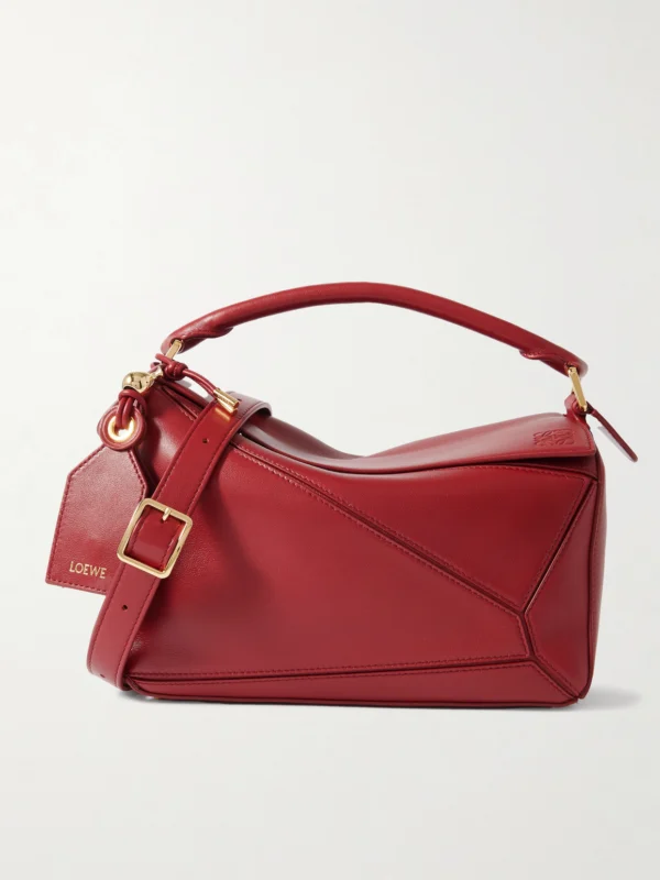 Loewe Featherlight Puzzle Small Textured-leather Top-handle Bag
