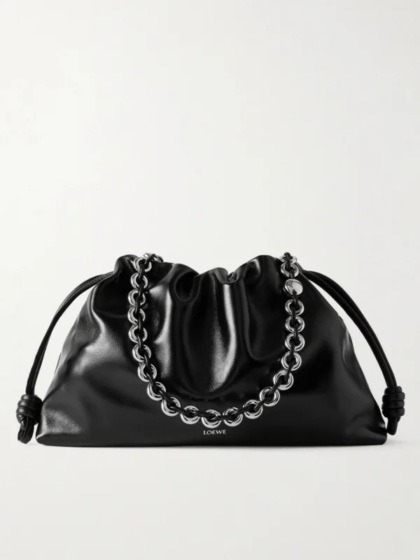 Loewe Flamenco Large Embellished Leather Clutch