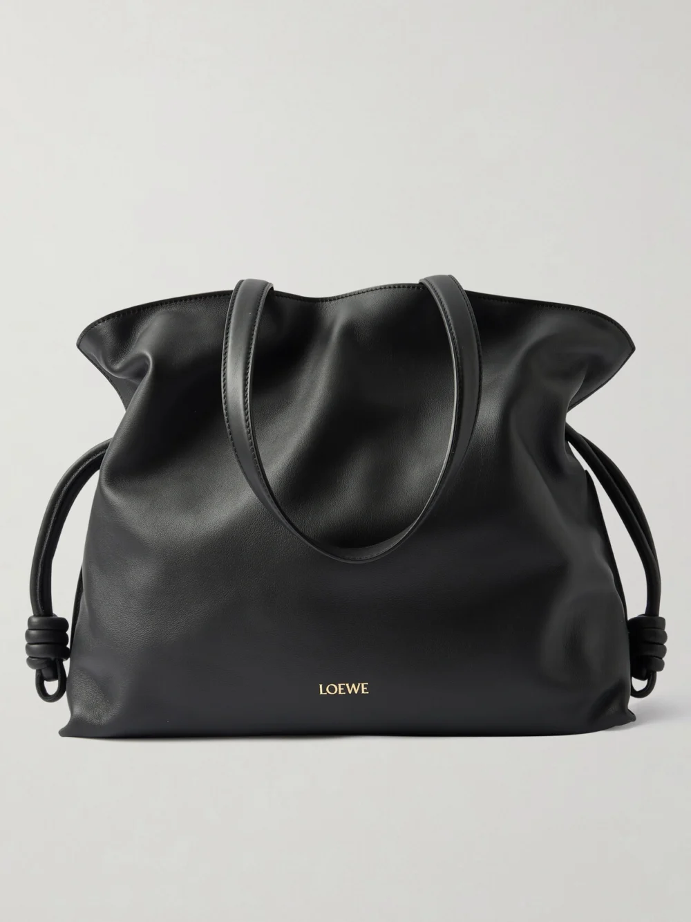 Loewe Flamenco Large Leather Tote in black