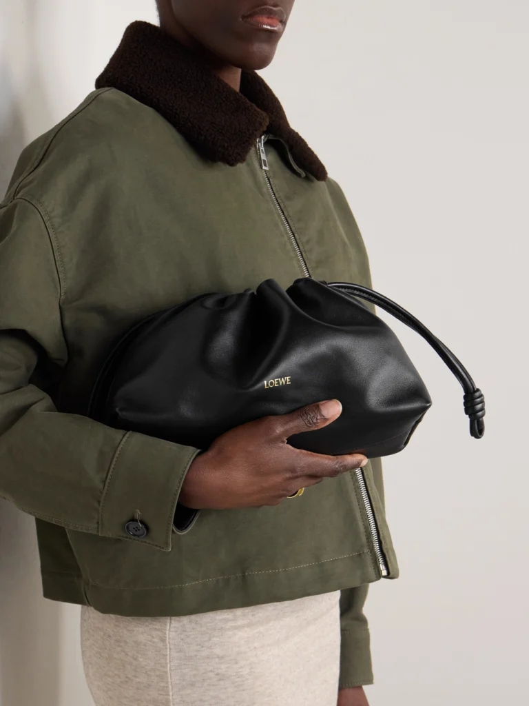 Loewe Flamenco Leather Clutch