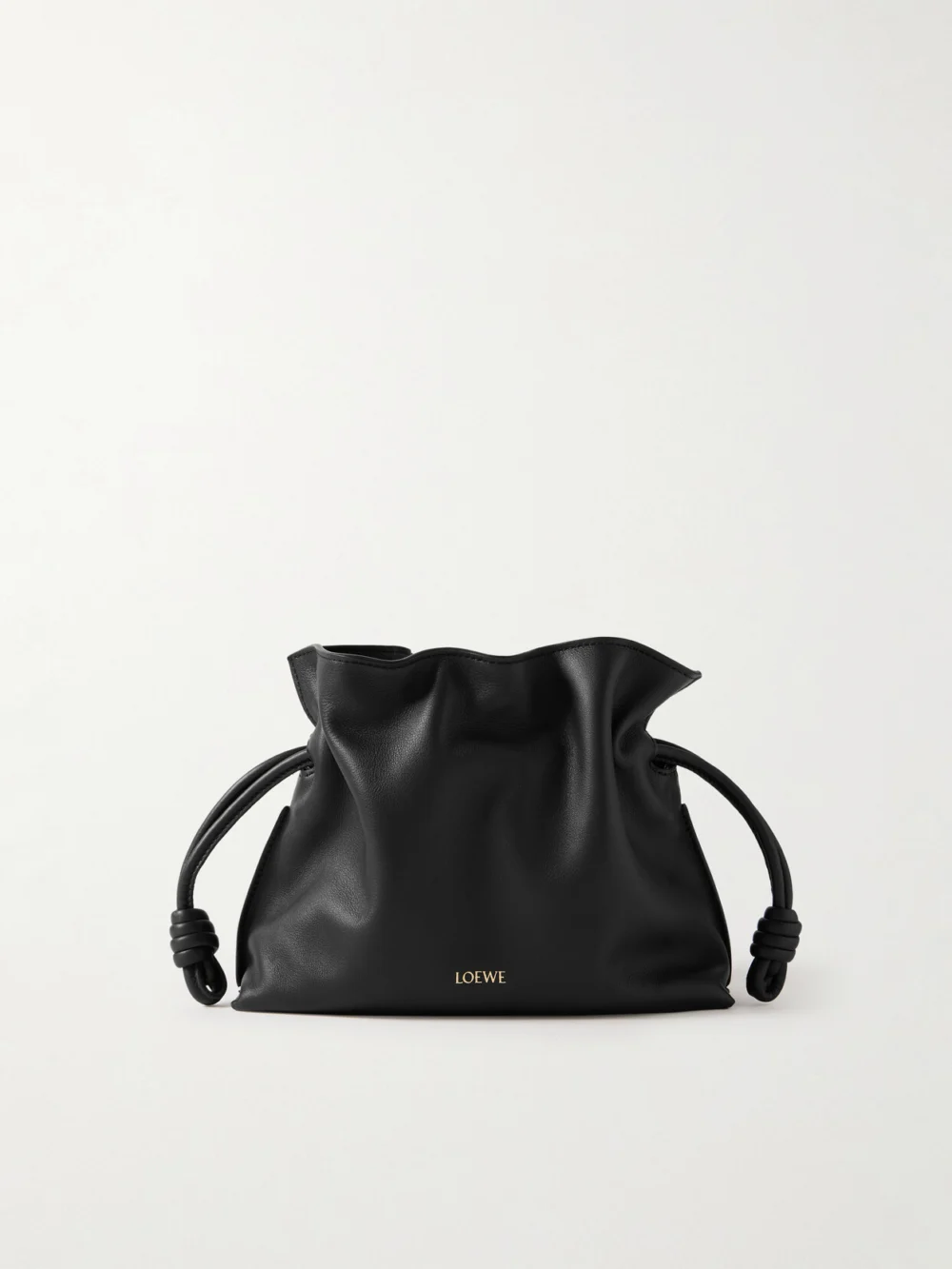 Loewe Flamenco Mini Leather Clutch in black