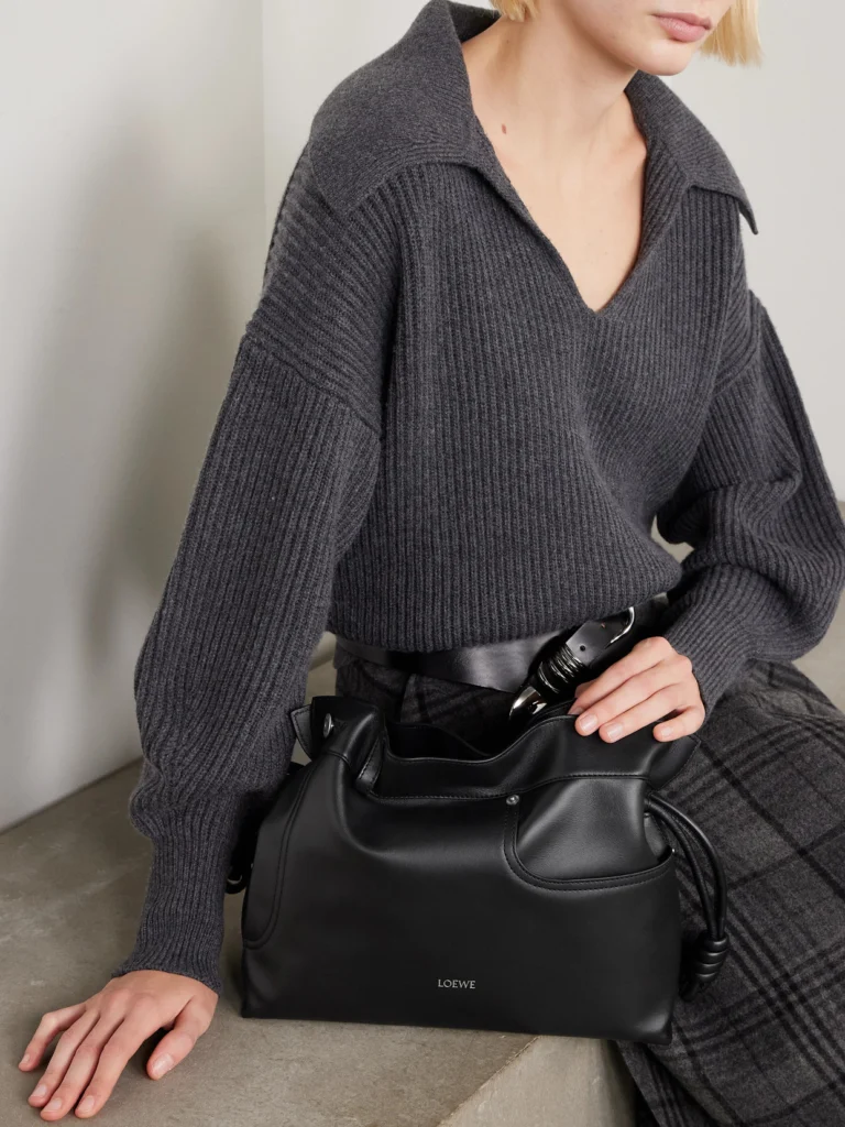 Loewe Flamenco Panta Medium Leather Clutch