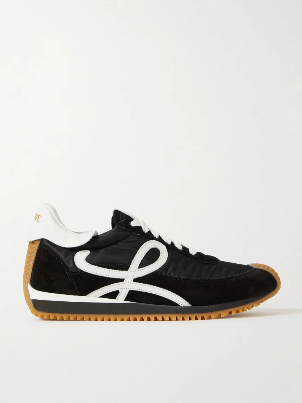 Loewe Flow Logo-appliquéd Leather and Shell Sneakers in black