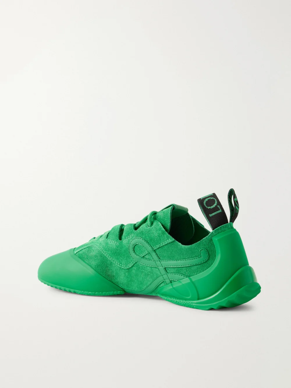 Back view of the Loewe Grip Tpu and Leather-trimmed Suede Sneakers