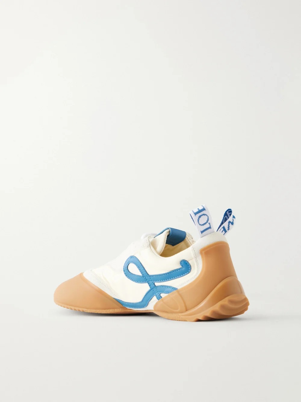 Back view of the Loewe Grip Tpu and Shell-trimmed Suede Sneakers