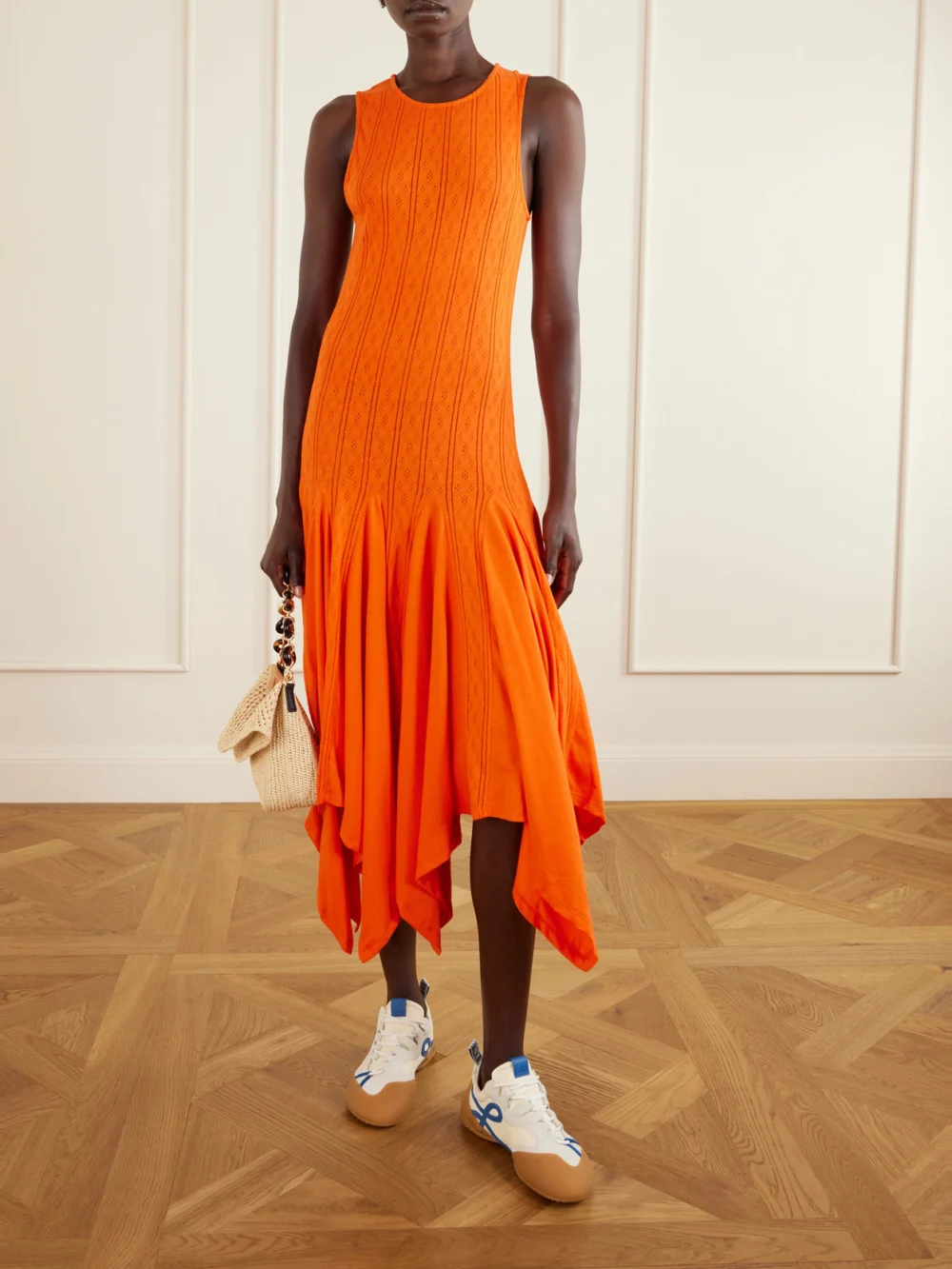 Loewe Grip Tpu and Shell-trimmed Suede Sneakers, styled view