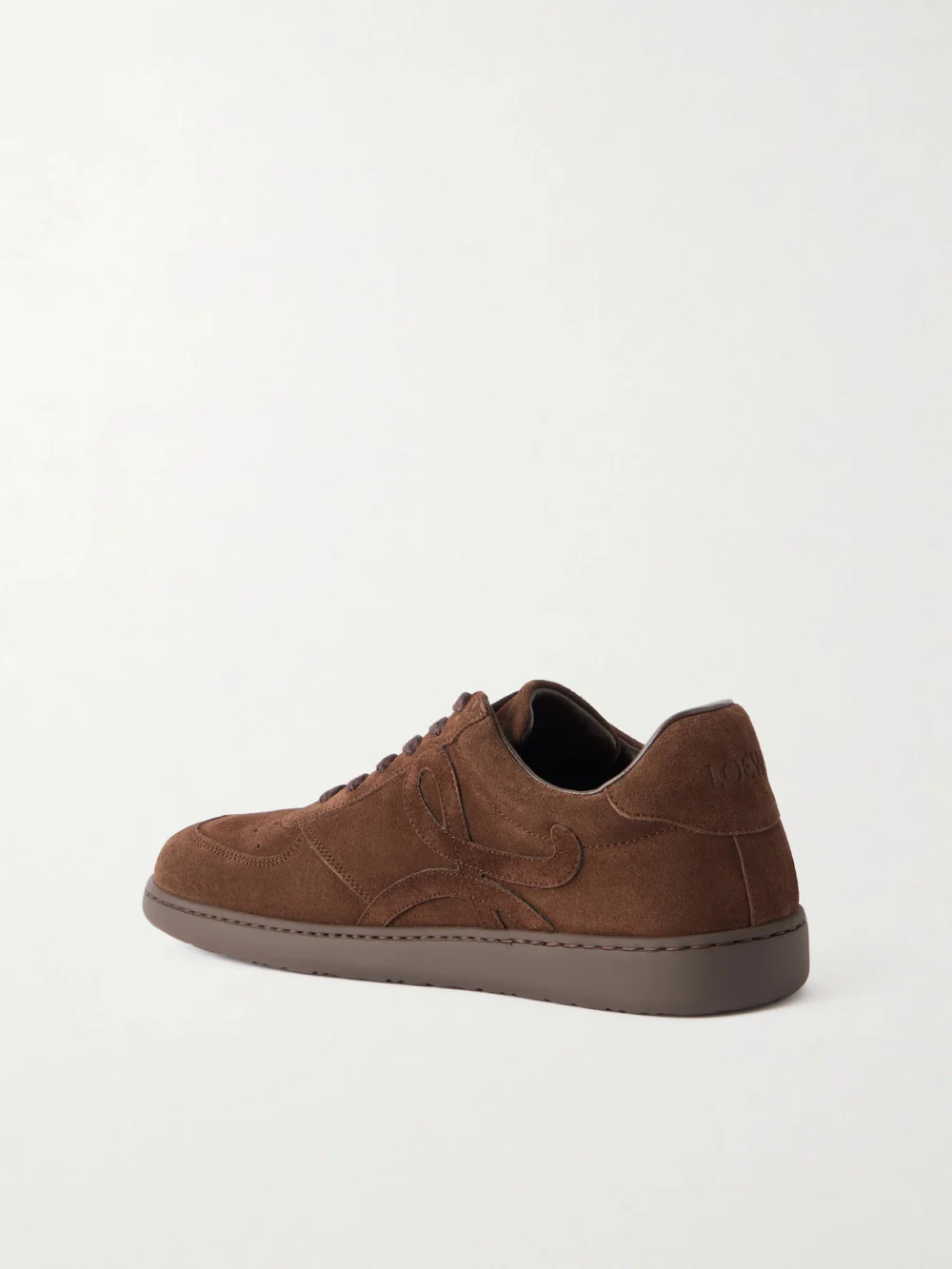 Back view of the Loewe Jambo Logo-appliquéd Suede Sneakers