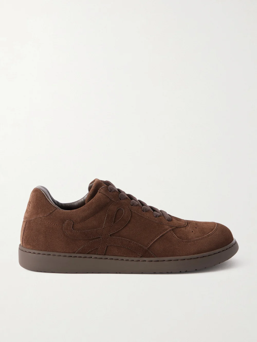 Loewe Jambo Logo-appliquéd Suede Sneakers in chocolate
