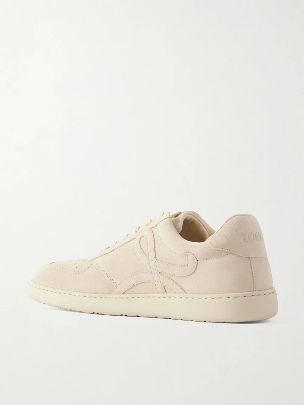 Back view of the Loewe Jambo Logo-appliquéd Suede Sneakers