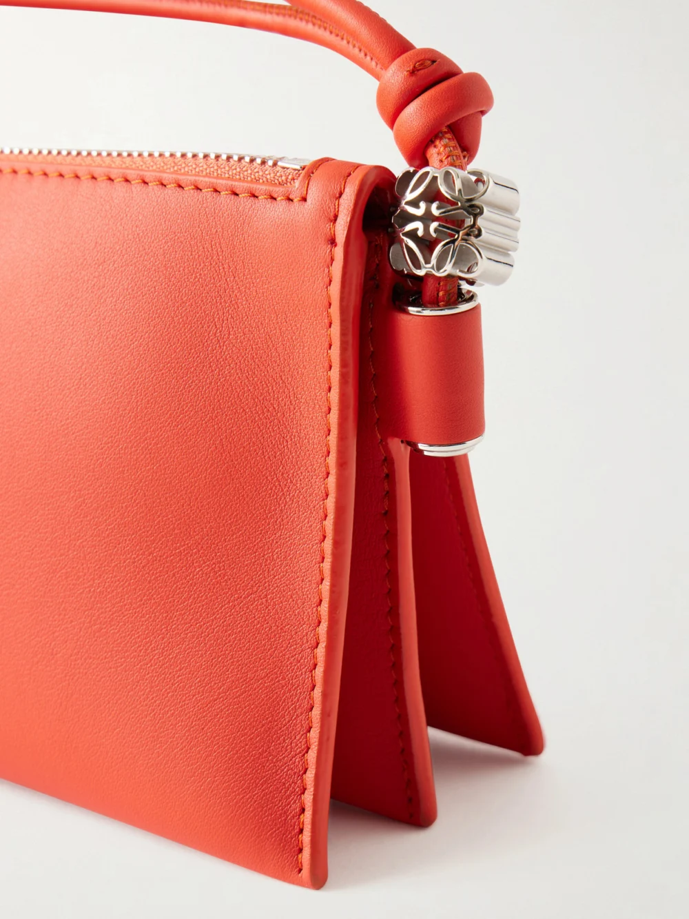Close-up detail of the Loewe Joya Embellished Leather Shoulder Bag