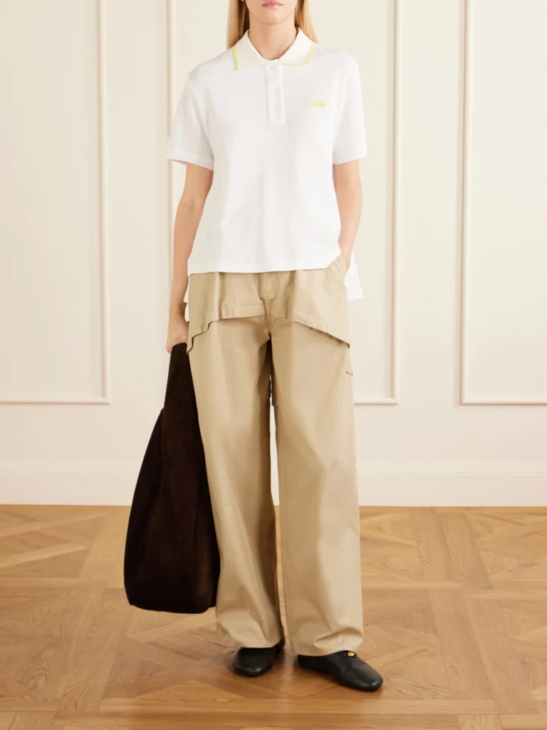 Loewe Logo-debossed Leather-trimmed Suede Tote