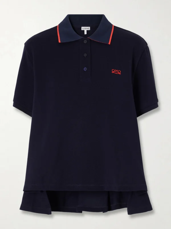 Loewe Logo-embroidered Cotton-piqué Polo Shirt