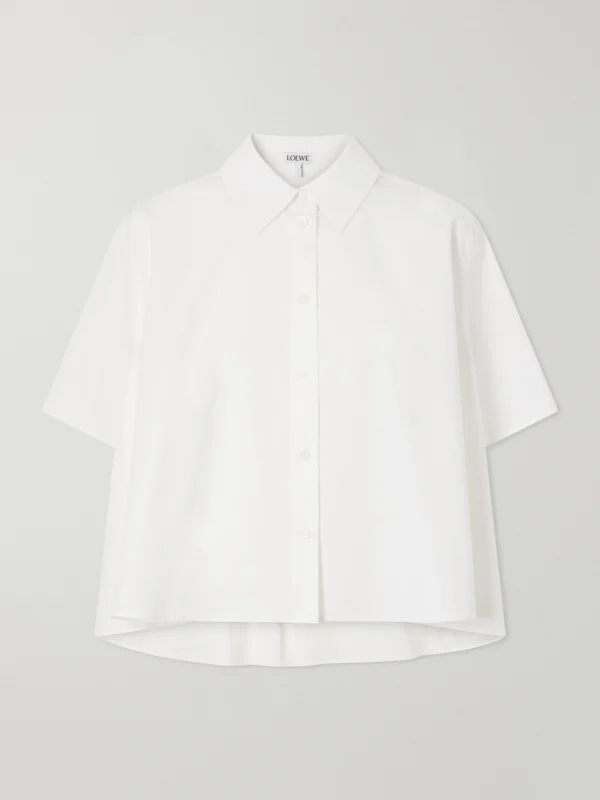 Loewe Logo-embroidered Cotton-poplin Shirt