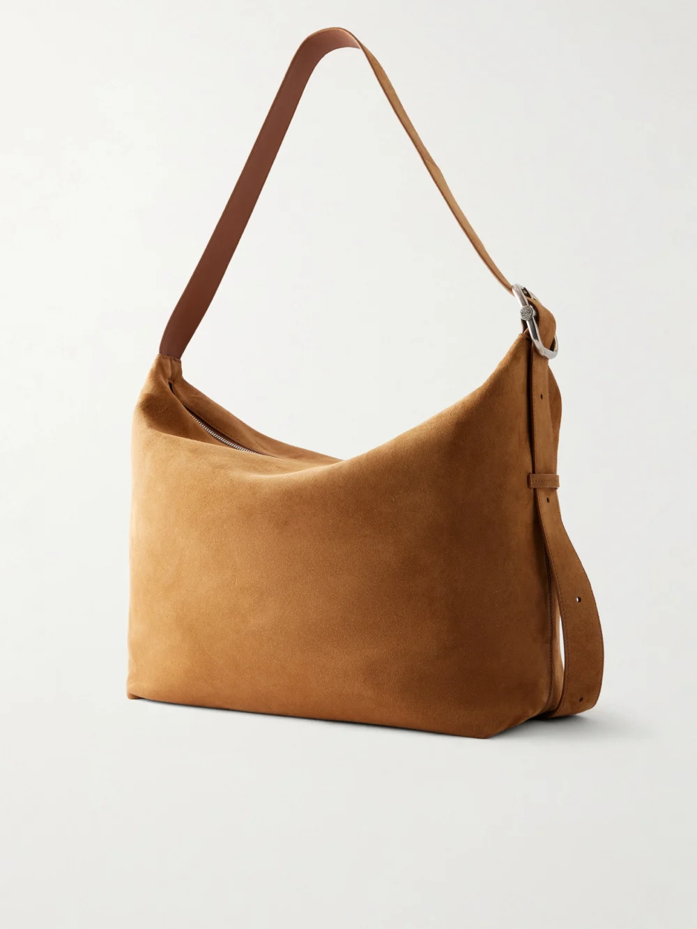 Back view of the Loewe Loop Large Suede Shoulder Bag