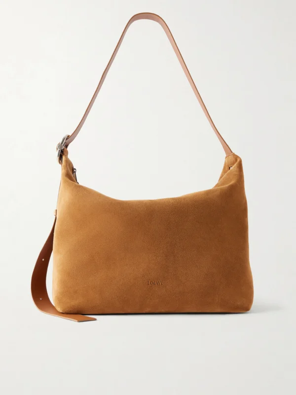 Loewe Loop Large Suede Shoulder Bag