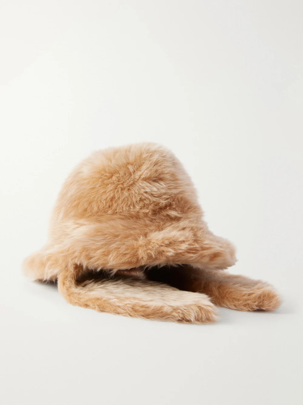 Loewe Loop Shearling Trapper Hat in beige