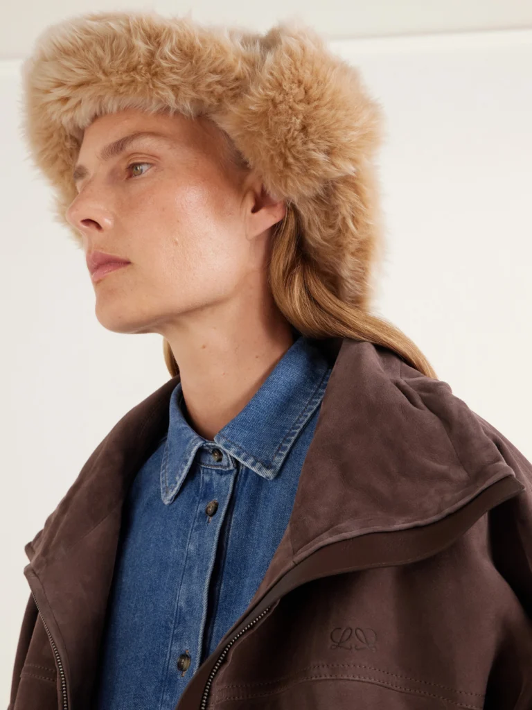 Loewe Loop Shearling Trapper Hat