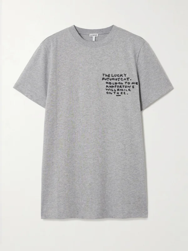 Loewe + Louis Wain Embroidered Cotton-jersey T-shirt