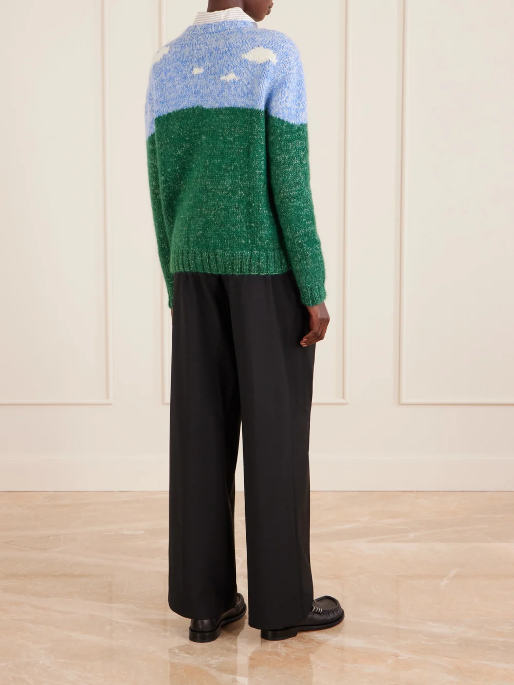 Back view of the Loewe + Luis Wain Knitted Wool-blend Sweater