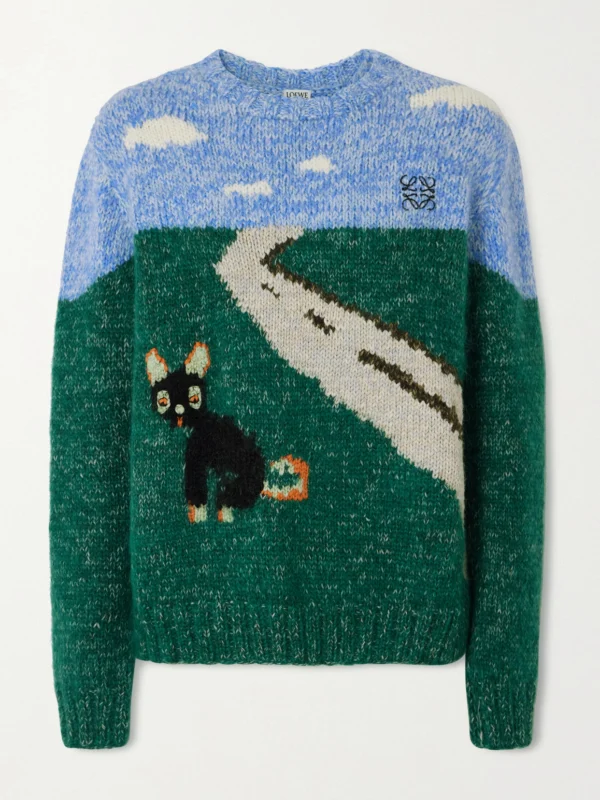 Loewe + Luis Wain Knitted Wool-blend Sweater