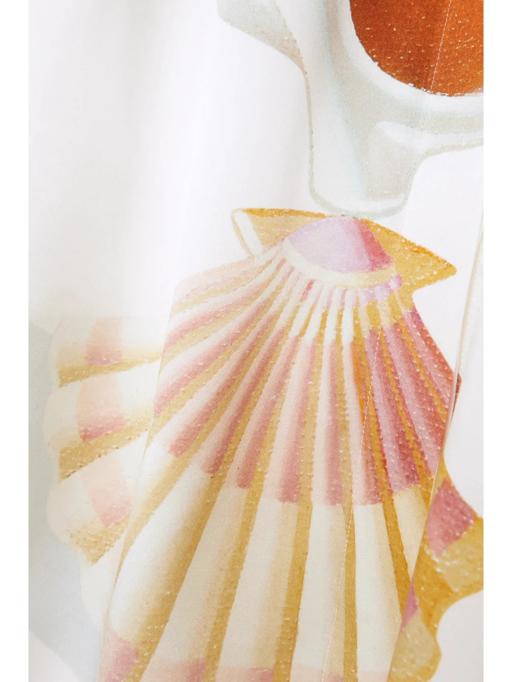 Close-up detail of the Loewe Maruja Mallo Printed Silk-satin Shirt
