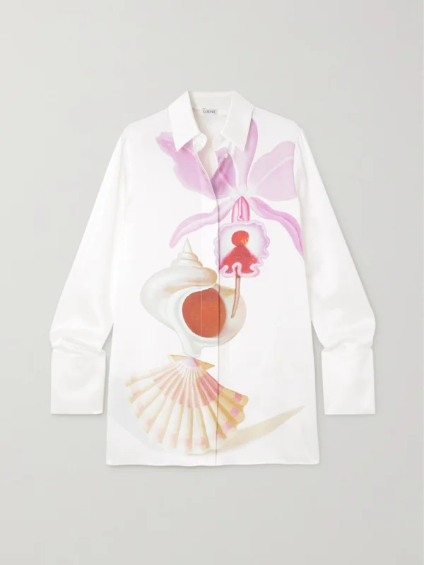 Loewe Maruja Mallo Printed Silk-satin Shirt
