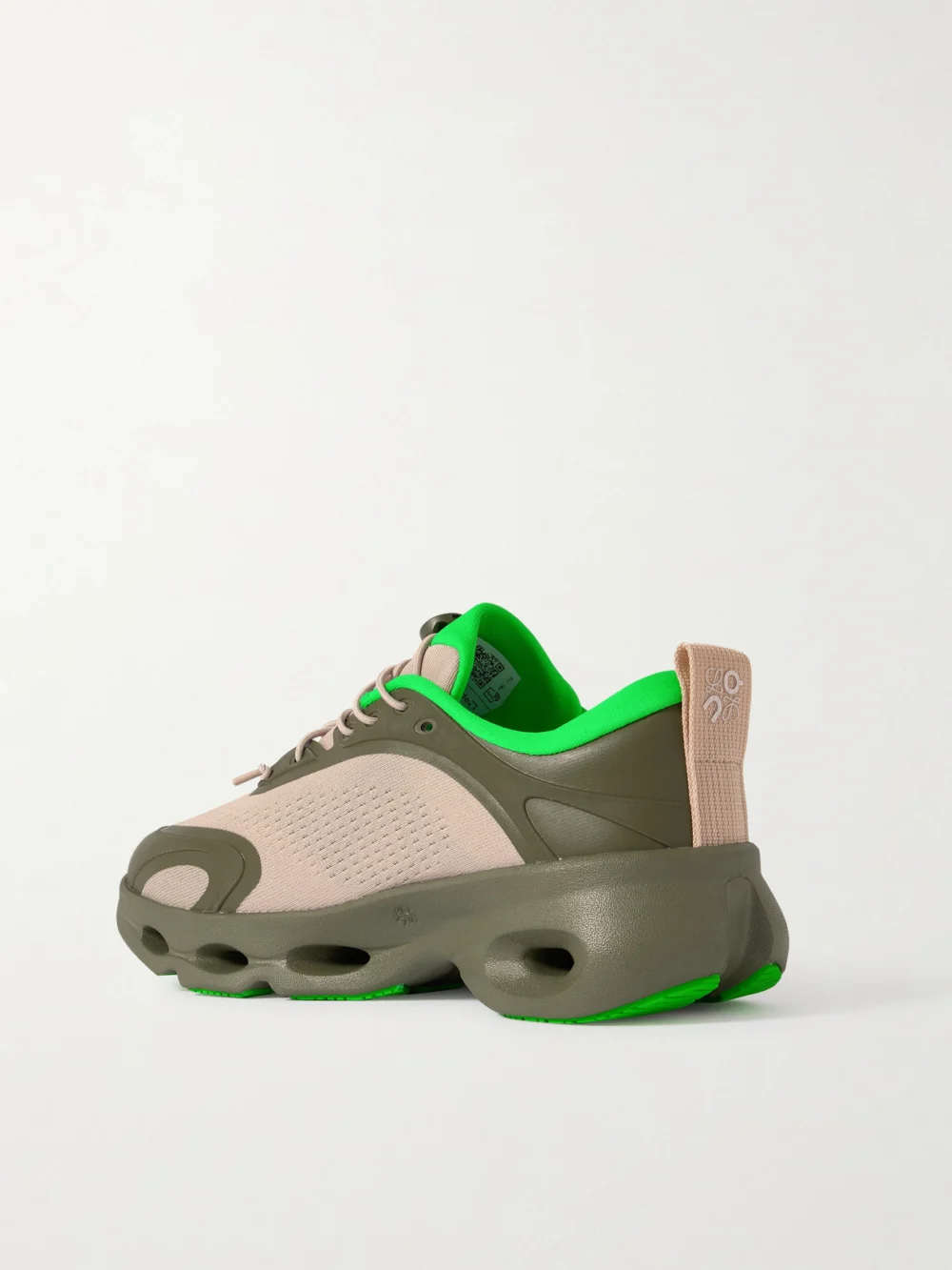 Back view of the Loewe + on Cloud Rubber-trimmed Recycled-mesh Sneakers