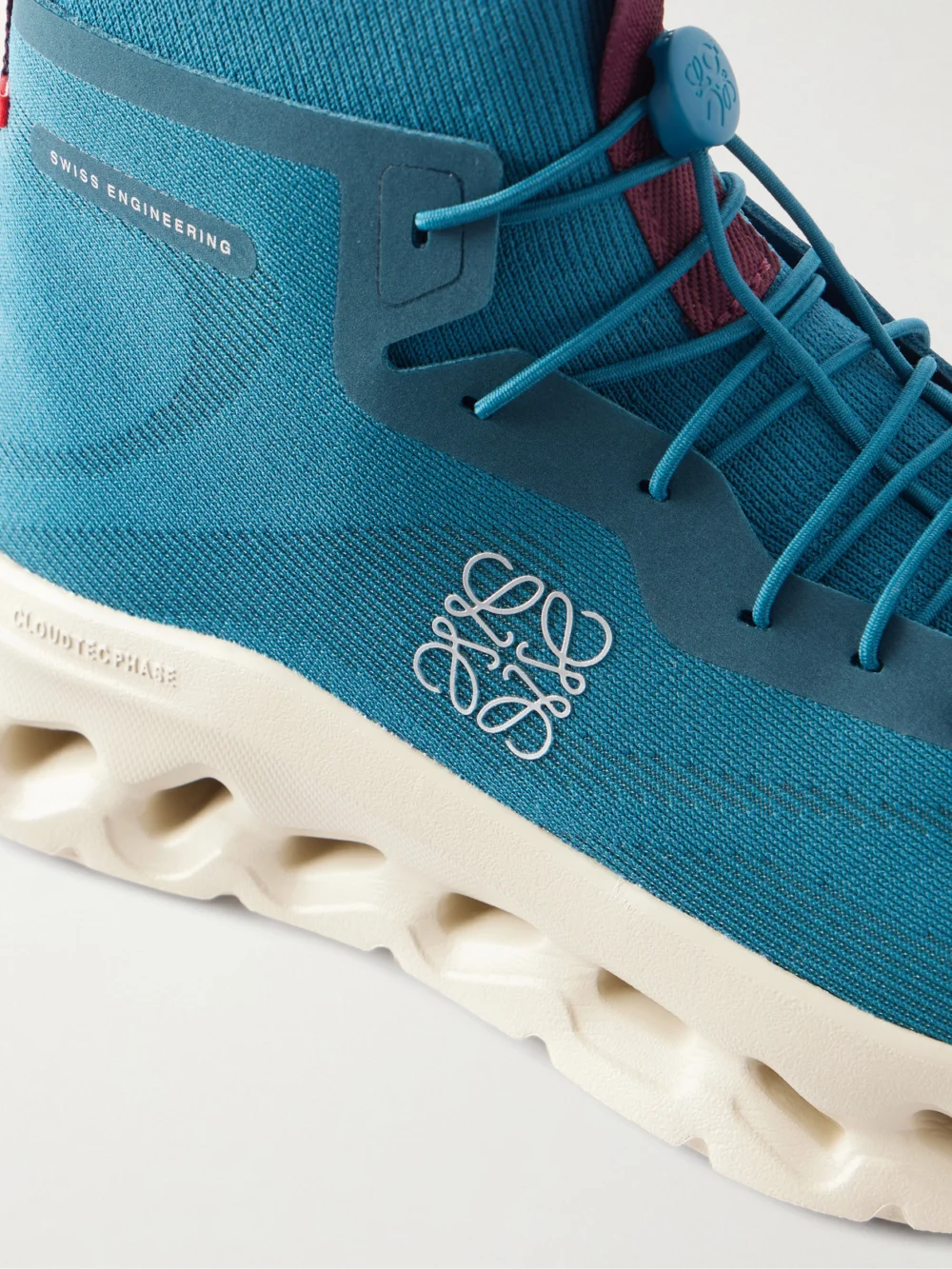 Close-up detail of the Loewe + on Cloudtilt Sneakers