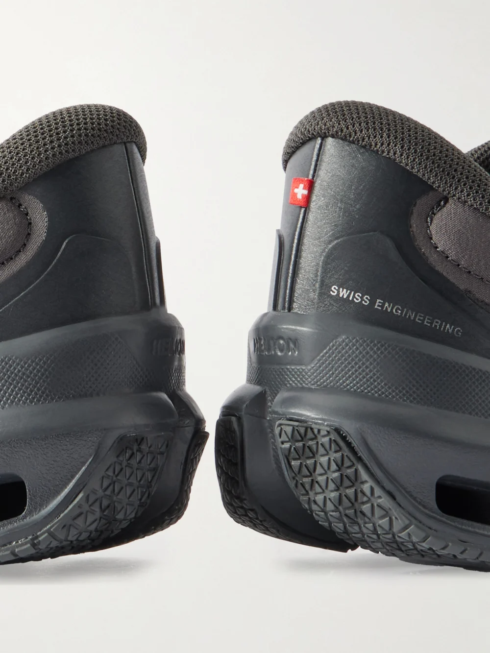 Close-up detail of the Loewe + on Cloudventure 2.0 Rubber-trimmed Paneled Recycled-mesh Sneakers