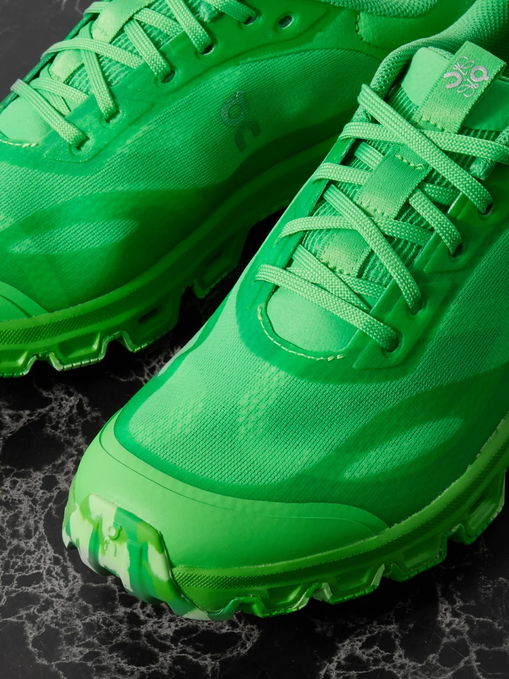 Close-up detail of the Loewe + on Cloudventure 2.0 Rubber-trimmed Recycled-mesh Sneakers