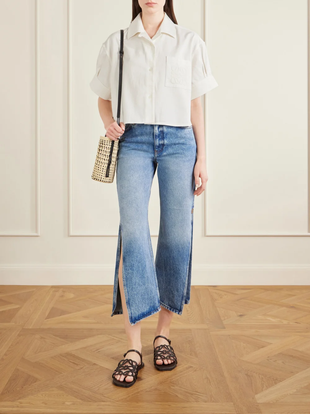 Loewe + Paula's Ibiza Anagram Cotton Shirt, worn by a model