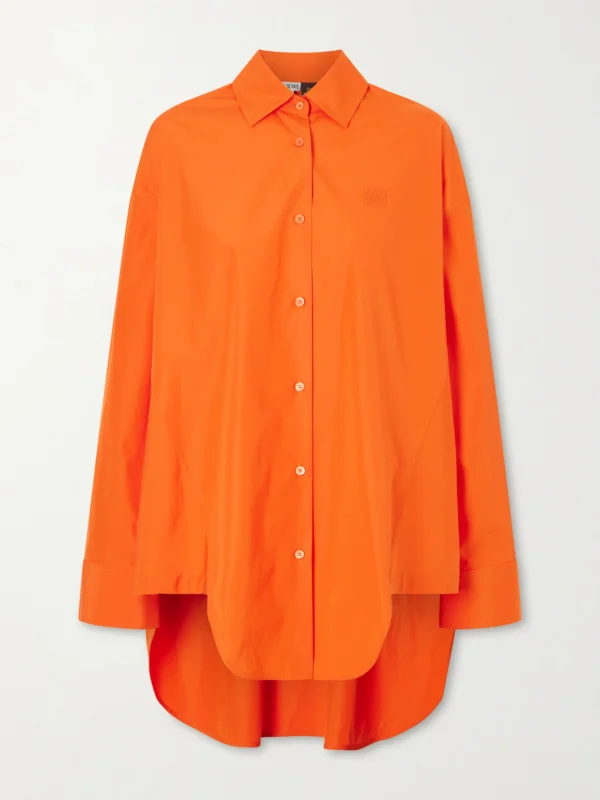 Loewe + Paula's Ibiza Anagram Embroidered Cotton Shirt