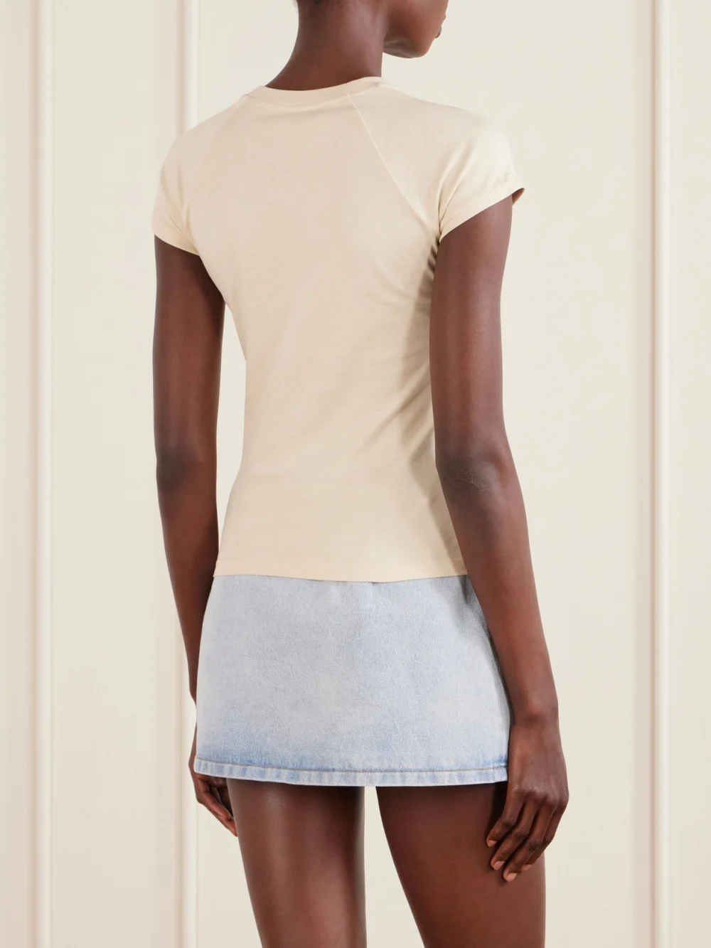 Back view of the Loewe + Paula's Ibiza Anagram Embroidered Cotton T-shirt