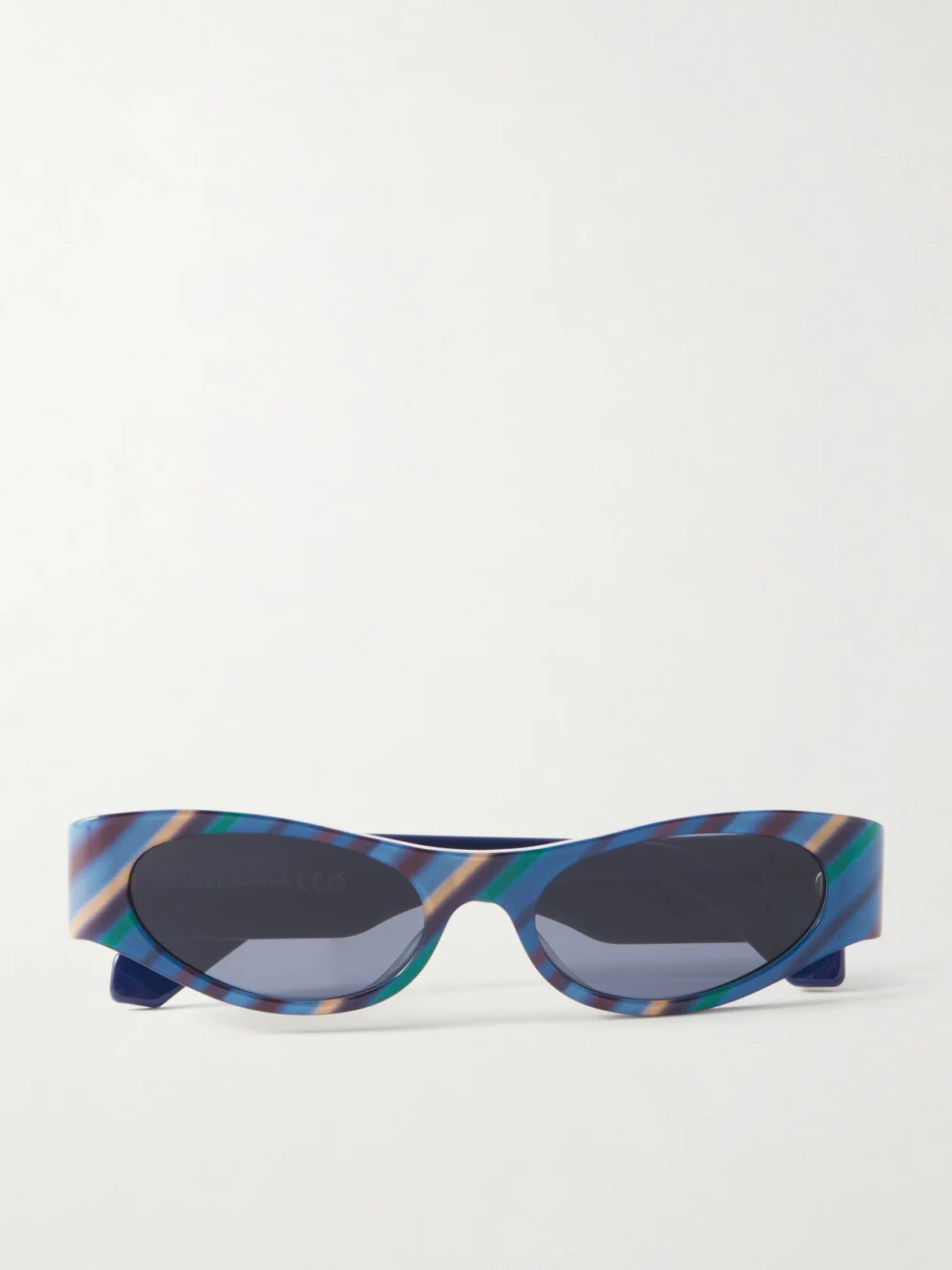 Loewe + Paula's Ibiza D-frame Striped Acetate Sunglasses in blue