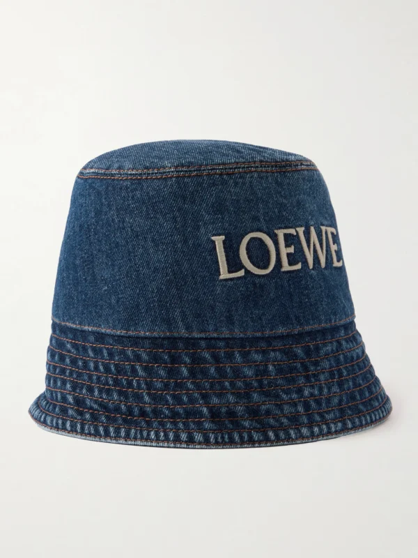 Loewe + Paula's Ibiza Embroidered Denim Bucket Hat